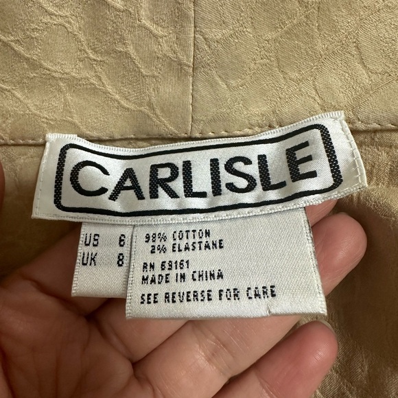 Carlisle Vintage Faux Leather Snake Printed Tan Jacket Sz 6 - Picture 7 of 9